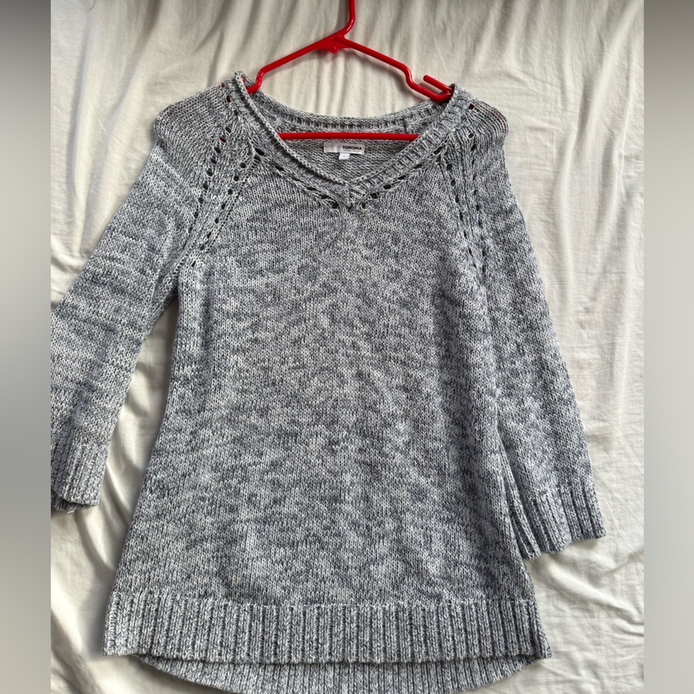 Sonoma Blue-Gray Women's Crew Neck Sweater
